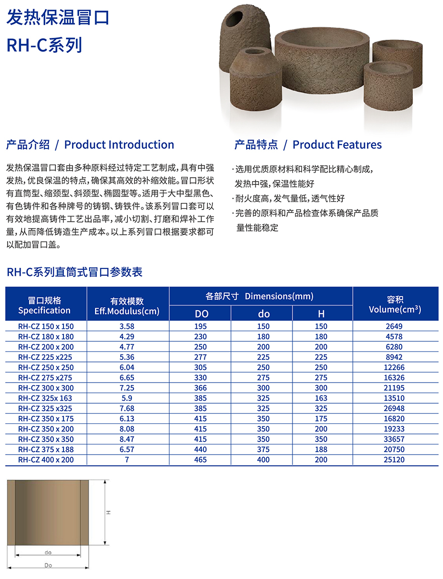 發(fā)熱保溫冒口